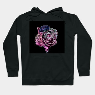 Neon Rose Flower Hoodie